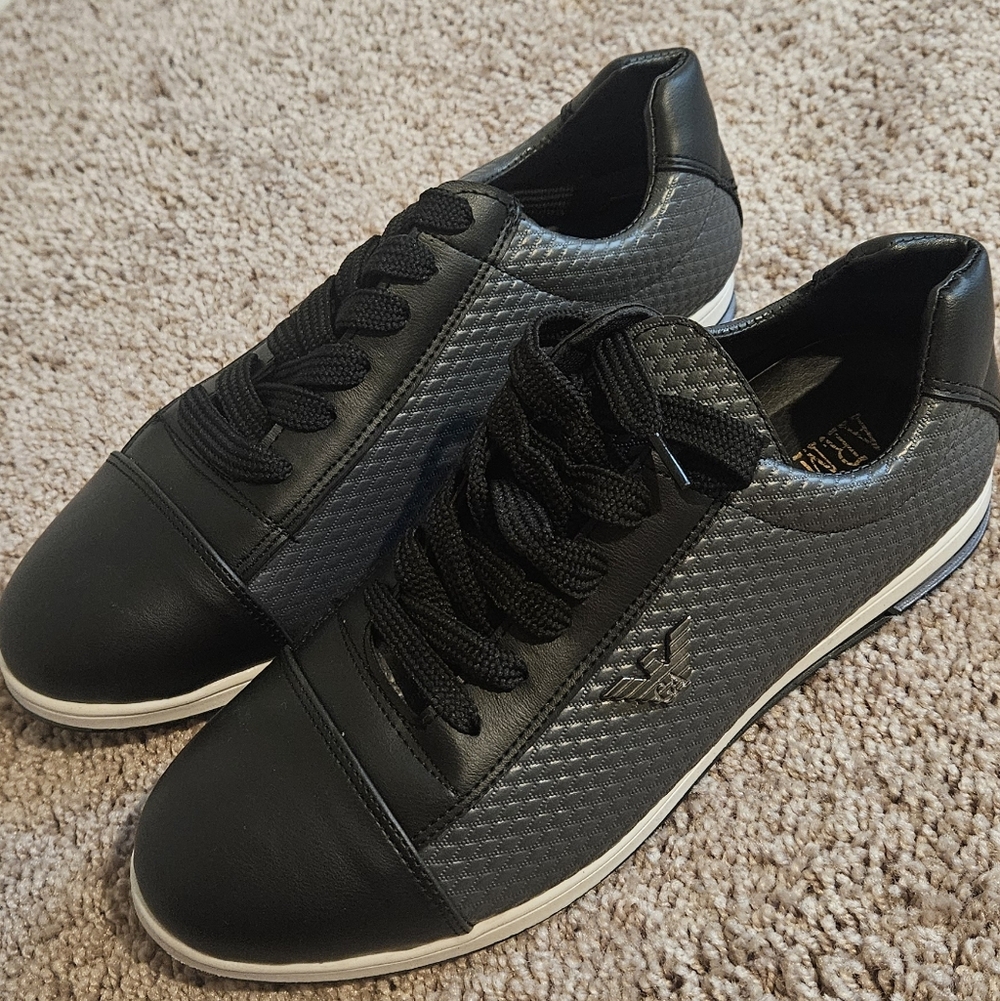 Armani Black and Gray Men's Sneakers Size 40